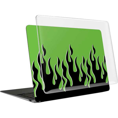 Green Flames MacBook Air 15in (2023-2025) Case plus Skin