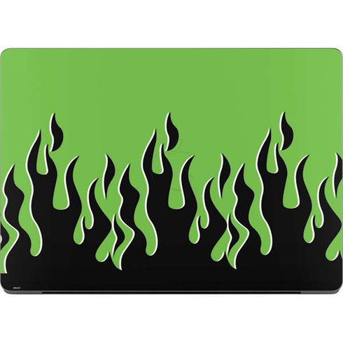 Green Flames MacBook Pro 14in (2021-24) Skin