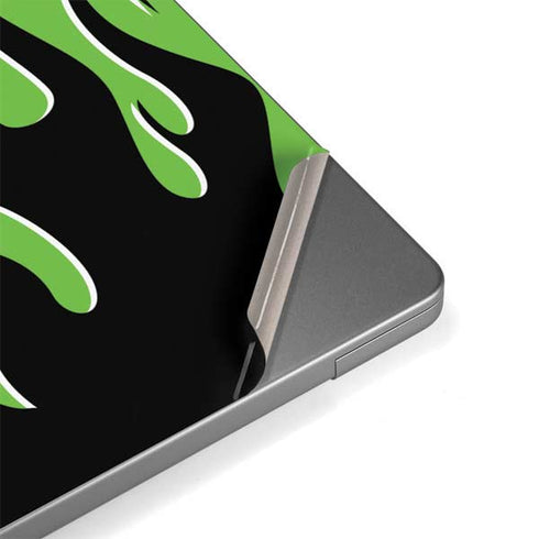 Green Flames MacBook Pro 14in (2021-24) Skin
