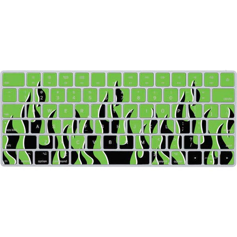 Green Flames Magic Keyboard Skin