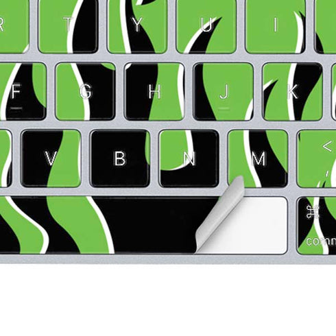Green Flames Magic Keyboard Skin
