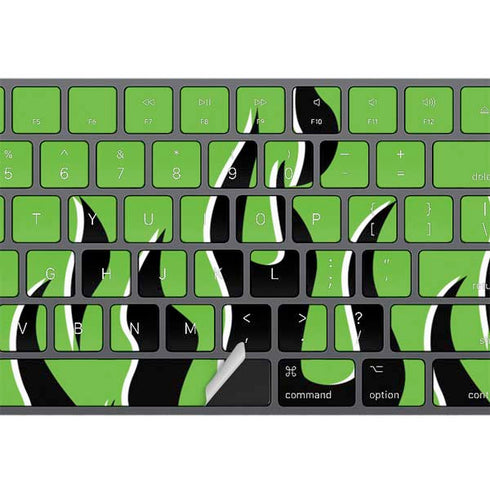 Green Flames Magic Keyboard with Numeric Keypad Skin