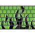 Green Flames Magic Keyboard with Numeric Keypad Skin