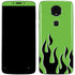 Green Flames Moto E5 Plus Skin