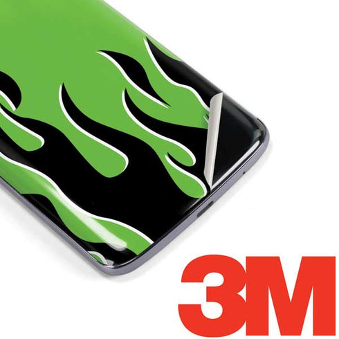 Green Flames Moto E5 Plus Skin