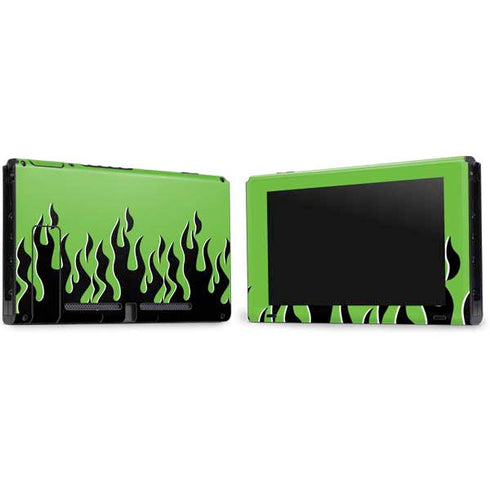 Green Flames Nintendo Switch Bundle Skin