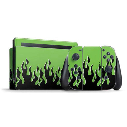 Green Flames Nintendo Switch Bundle Skin