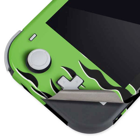 Green Flames Nintendo Switch Lite Skin