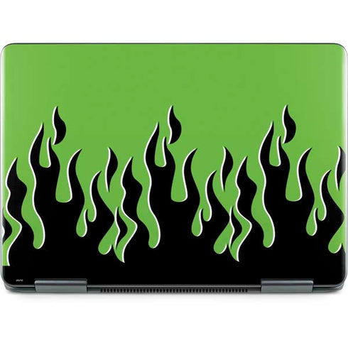 Green Flames Notebook 9 Pro 13in (2017) Skin