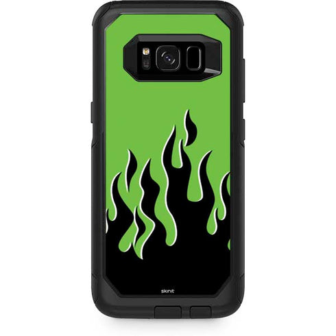 Green Flames Otterbox Commuter Galaxy Skin