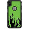 Green Flames Otterbox Commuter iPhone Skin