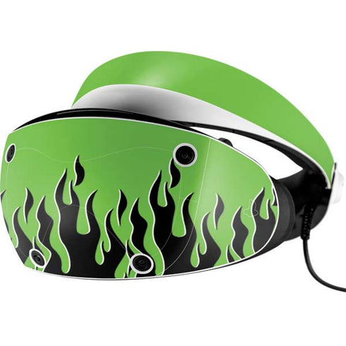 Green Flames PlayStation VR2 Skin