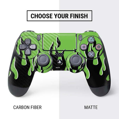 Green Flames PS4 Pro/Slim Controller Skin