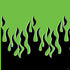 Green Flames PS4 Slim Skin