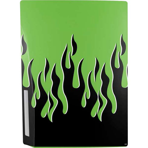 Green Flames PS5 Console Skin