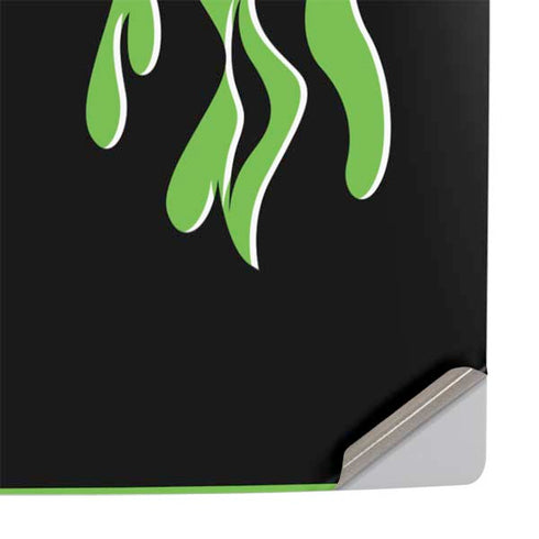Green Flames PS5 Console Skin
