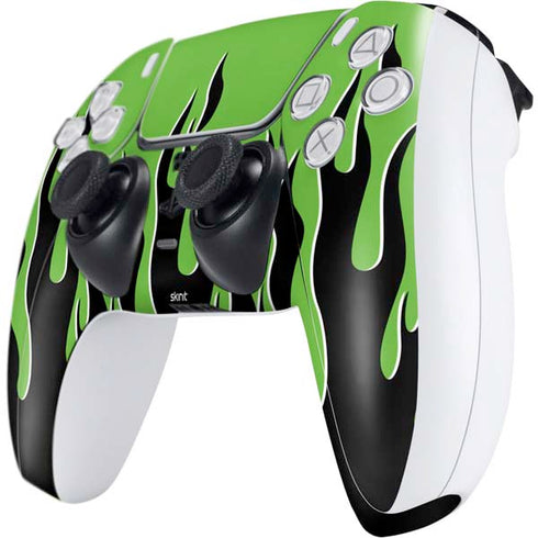 Green Flames PS5 Controller Skin
