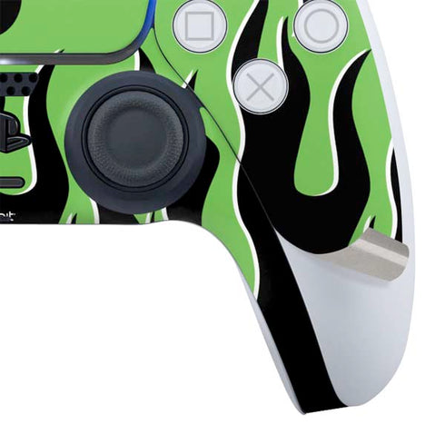 Green Flames PS5 Slim Digital Edition Bundle Skin