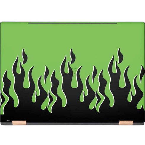 Green Flames HP Spectre Skin