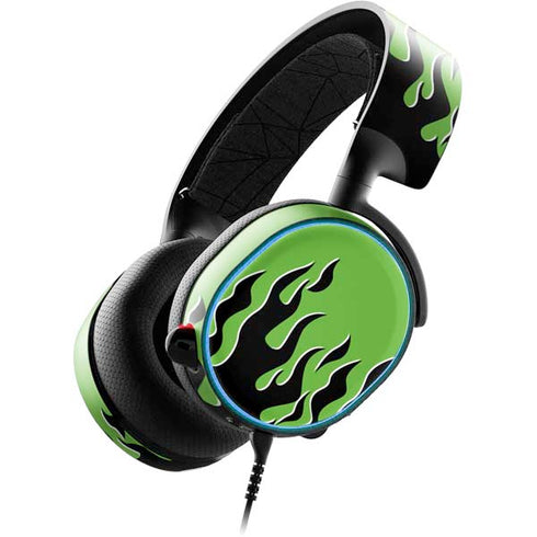Green Flames SteelSeries Arctis 3 Skin