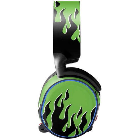 Green Flames SteelSeries Arctis 5 Skin