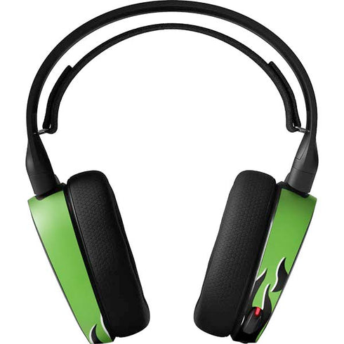 Green Flames SteelSeries Arctis 5 Skin