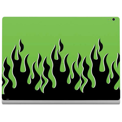 Green Flames Surface Book 2 13.5in Skin