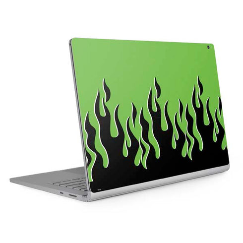 Green Flames Surface Book 2 15in Skin