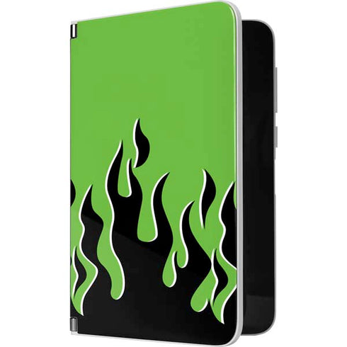 Green Flames Surface Duo Skin