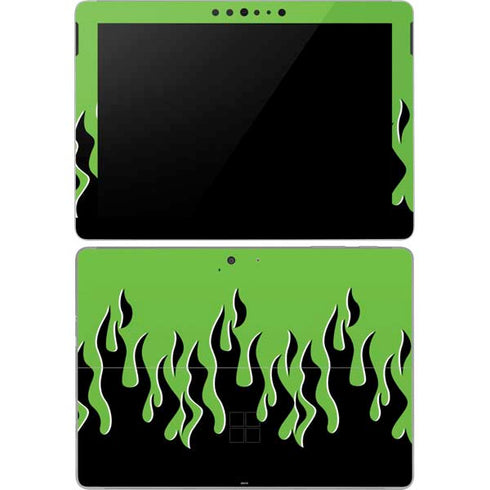 Green Flames Surface Go Skin