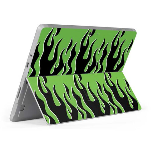 Green Flames Surface Go Skin