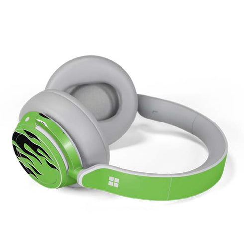Green Flames Surface Headphones Skin