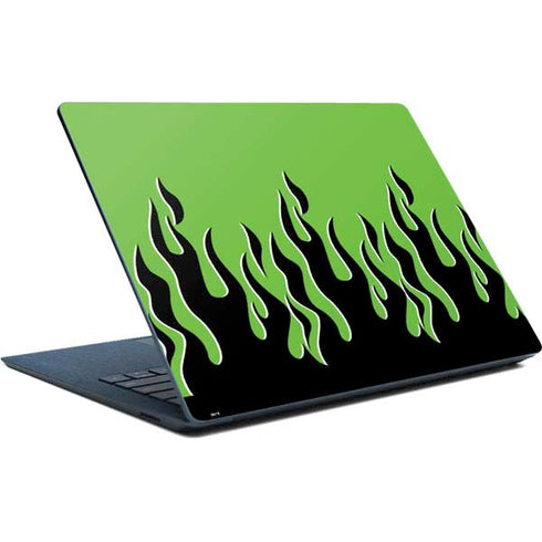 Green Flames Surface Laptop Skin