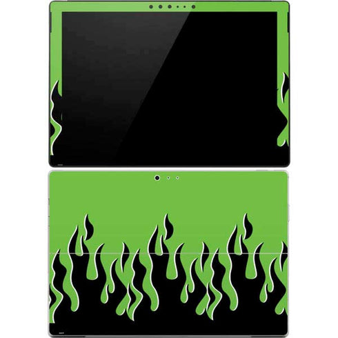 Green Flames Surface Pro 4 Skin