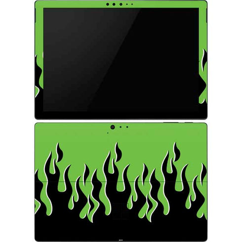 Green Flames Surface Pro 6 Skin