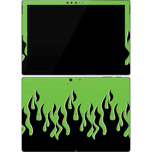 Green Flames Surface Pro 7 Skin