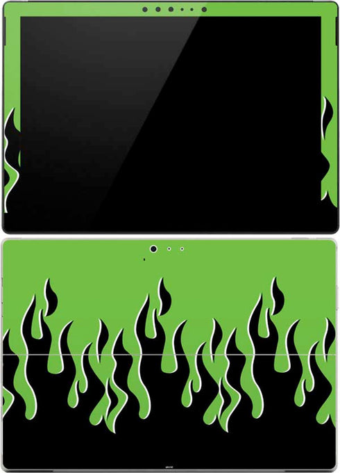 Green Flames Surface Pro (2017) Skin