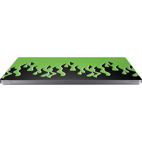 Green Flames Universal Laptop 11in (8.8 x 6.2in) Skin