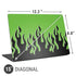 Green Flames Universal Laptop 15in (12.2 x 8.8in) Skin