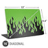 Green Flames Universal Laptop 16in (13 x 9.4in) Skin