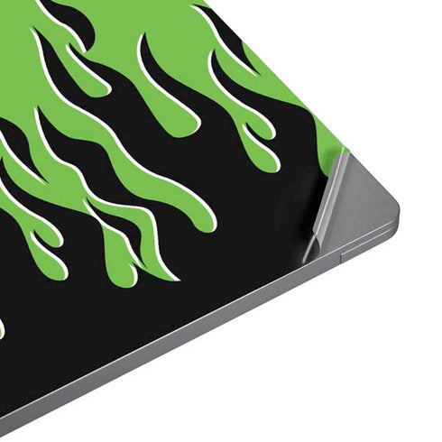 Green Flames Universal Laptop 17in (13.8 x 10in) Skin