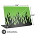 Green Flames Universal Laptop 18in (14.6 x 10.6in) Skin