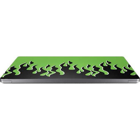 Green Flames Universal Laptop 18in (14.6 x 10.6in) Skin