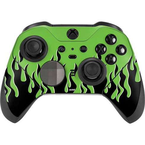 Green Flames Xbox Elite Wireless Controller Series 2 Skin