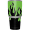 Green Flames Yeti 30oz Rambler Tumbler Skin