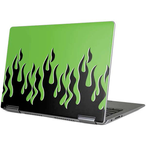 Green Flames Yoga 710 14in Skin