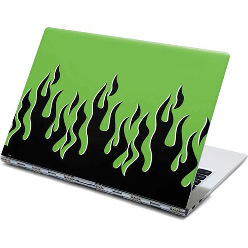 Green Flames Yoga 910 2-in-1 14in Touch-Screen Skin