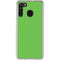 Green Solid Galaxy A21 Clear Case