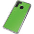 Green Solid Galaxy A21 Clear Case