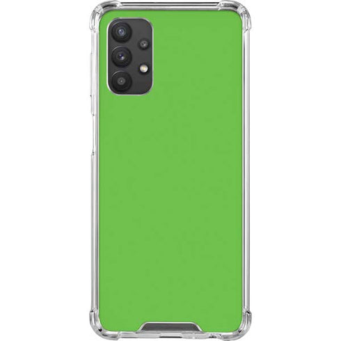 Green Solid Galaxy A32 5G Clear Case